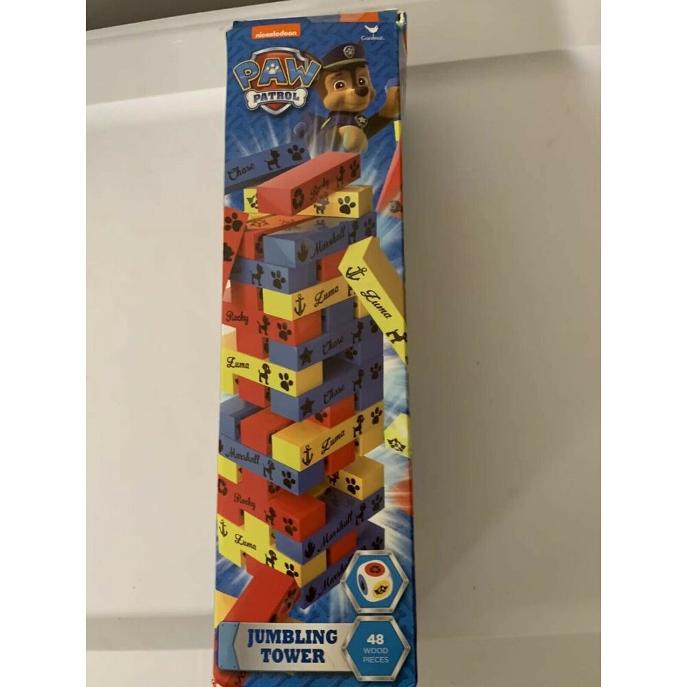 New Paw Patrol Jumbling Tower Game 48‎ Wood Pieces Sealed